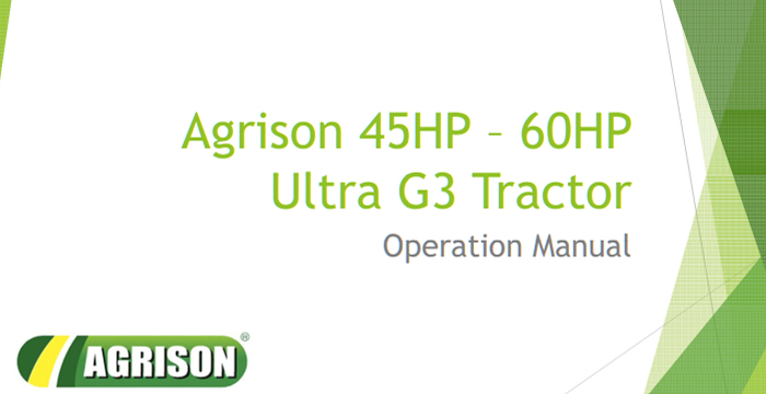 Agrison 45-60hp Ultra G3 Operation Manual
