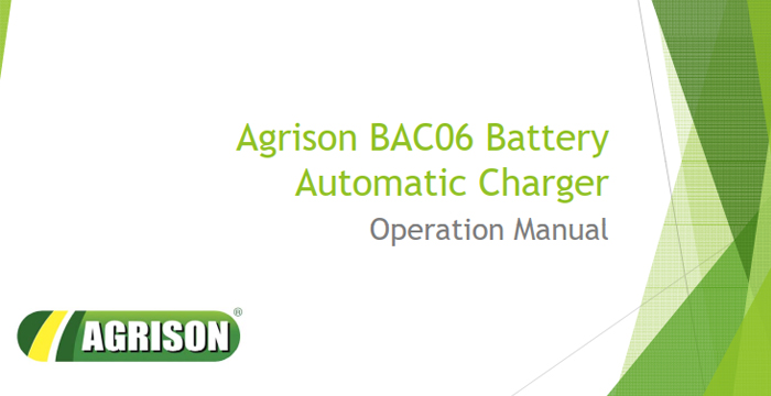 Agrison BAC06 Battery Automatic Charger Operation Manual