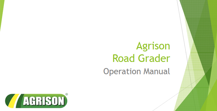 Agrison Road Grader Operation Manual