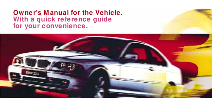 BMW 323Ci, 328Ci Coupe Owners Manual
