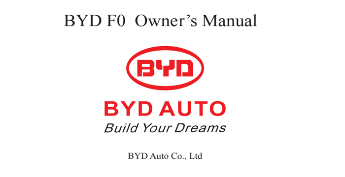 BYD F0 Owner’s and Service Manual
