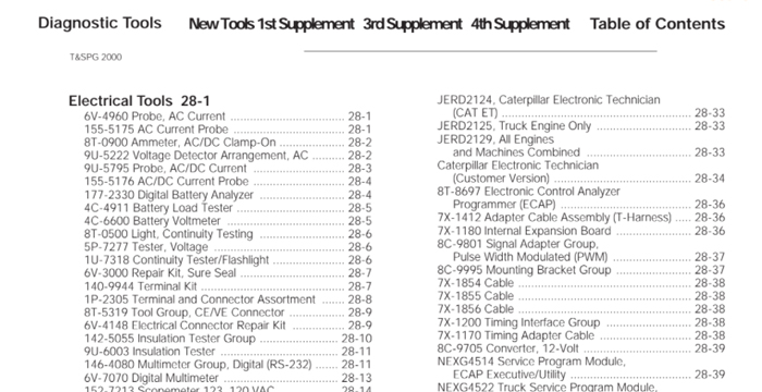 Caterpillar Diagnostic Tools PDF Catalog