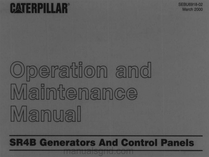 Caterpillar SR4B Generators Operation and Maintenance Manual
