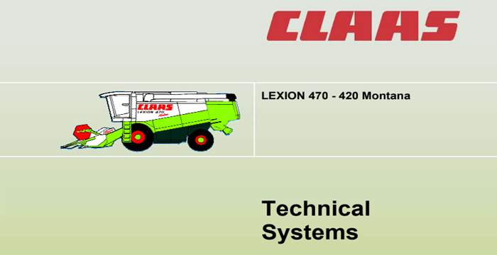 Claas Lexion 470-420 Technical Systems PDF Manual