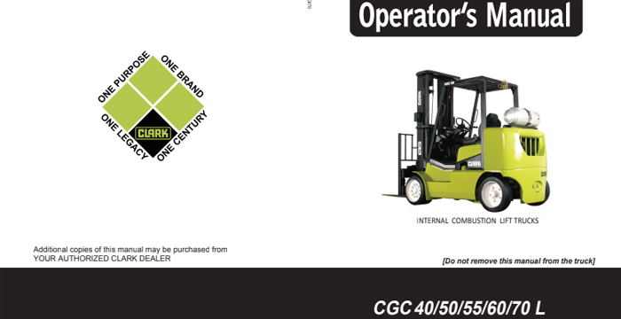 Clark CMC15-20S, CMP15-75S, CGC-CGP20-70, CDC-CDP20-70 Operator's Manual