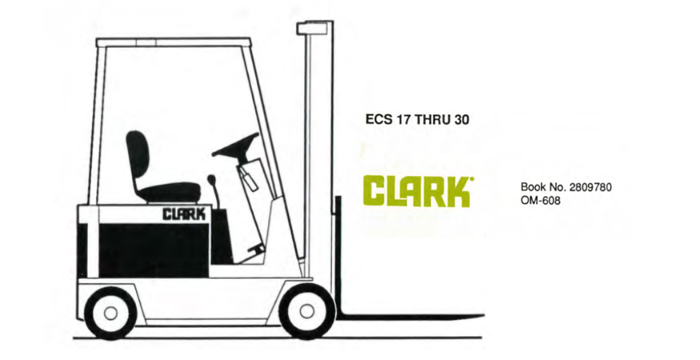 Clark ECS 17-30 Operator's Manual