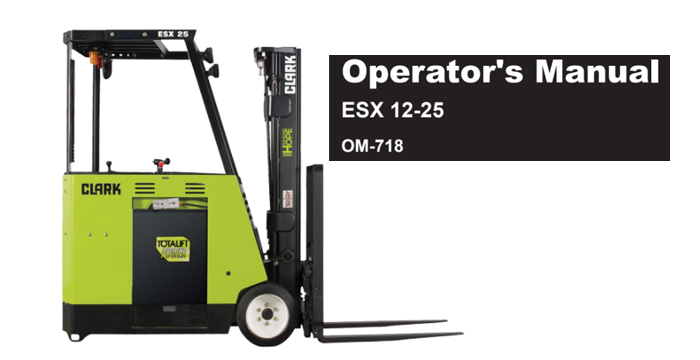 Clark ESX12-25 Operator's Manual