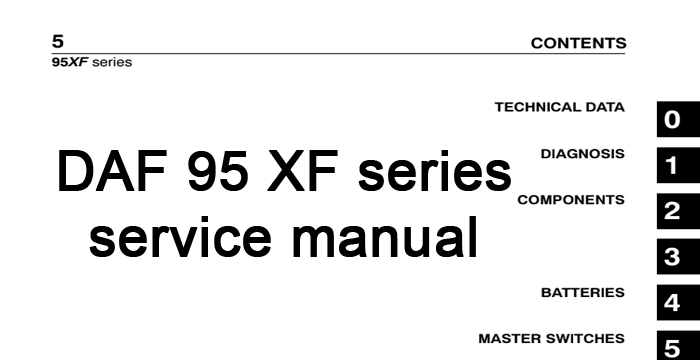 DAF 95 XF series Service Manual