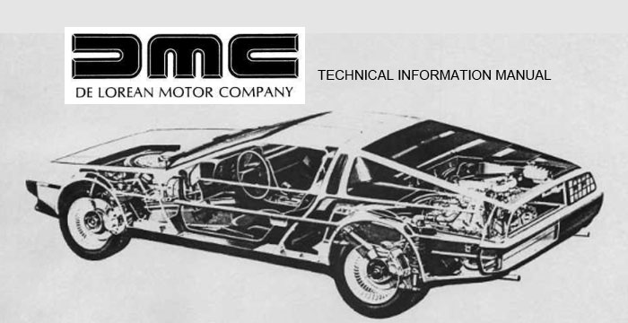 DeLorean Technical Information Manuals PDF