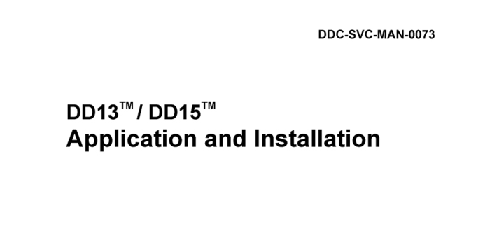 Detroit Diesel DD13-DD15 Application and Installation Manual