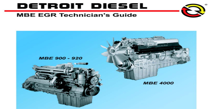 Detroit Diesel MBE EGR Technicians's Guide