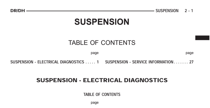 Dodge Ram Truck Service Repair Manual Suspension