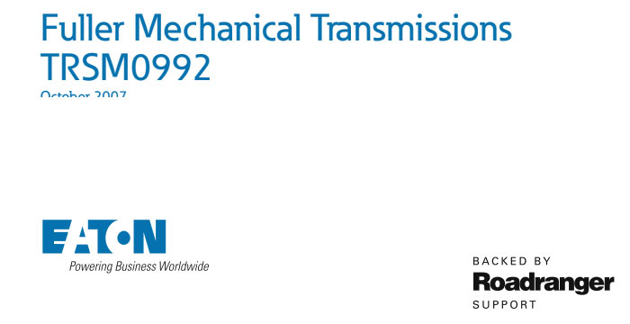 Eaton 2A-92 Auxiliary Transmission Service Manual