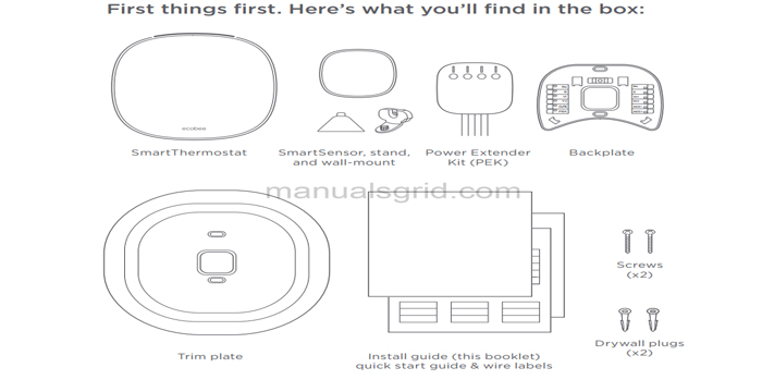 Ecobee SmartThermostat with voice control Manuals