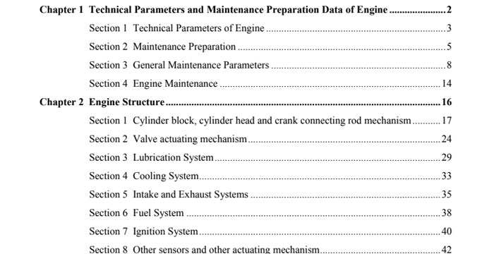 FAW V-5 Engine Manual
