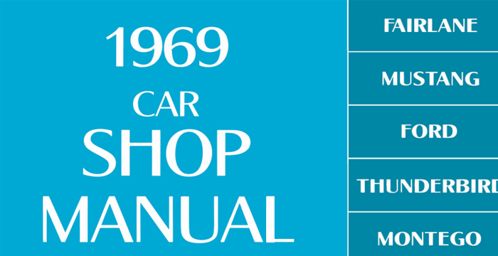 1969 Ford Car Shop Manual Volume One Chassis