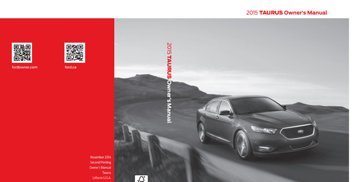 2015 Ford Taurus Owner's Manual