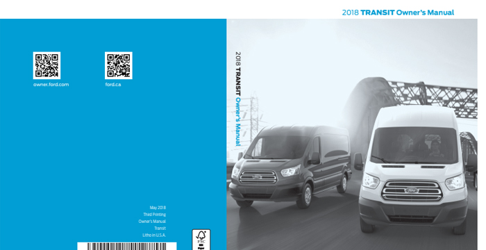 2018 Ford Transit Owner's Manual