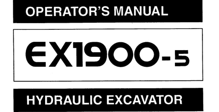 Hitachi EX1900-5 Operator's and Maintenance Manual