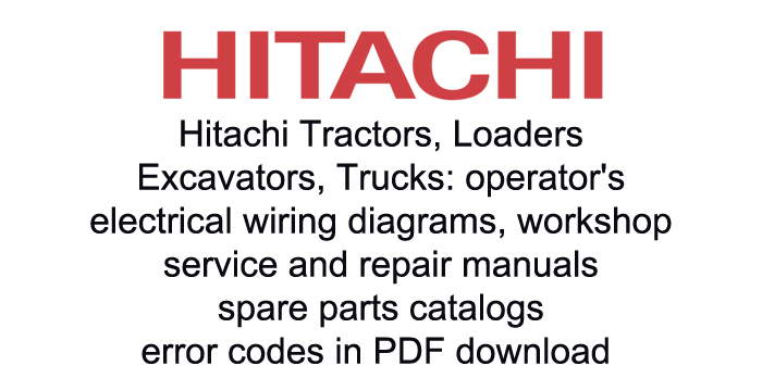 Hitachi PDF Service Manuals Wiring Diagram Fault Codes