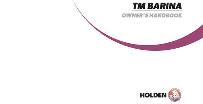 Holden Barina Owner’s Manual