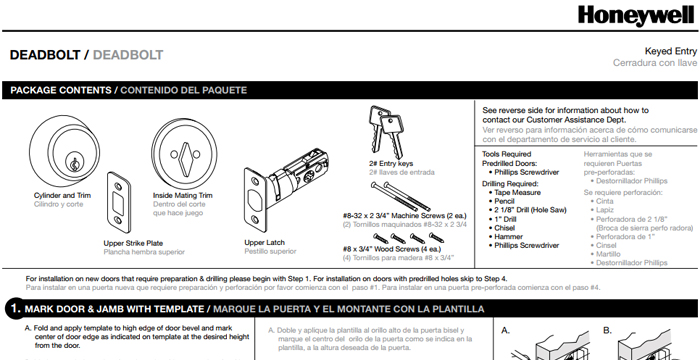 Honeywell 8112409 Safes & Door Locks Double Cylinder Deadbolt, Oil Rubbed Bronze