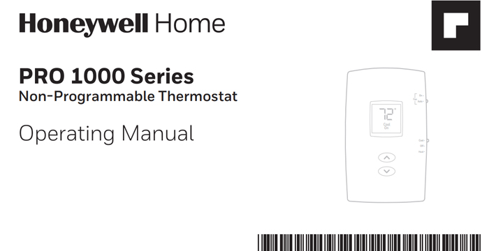 PRO 1000 Series Non-Programmable Thermostat Operating Manual