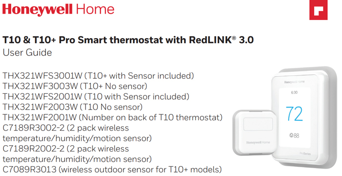 T10 & T10+ Pro Smart thermostat with RedLINK User guide