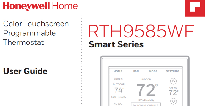 RTH9585WF Color Touchscreen Programmable Thermostat
