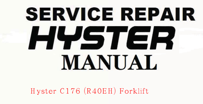 Hyster C176 Service Manual