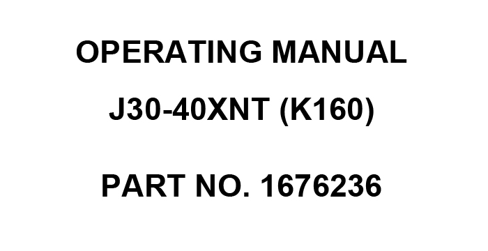 Hyster J30XNT Operating Manual