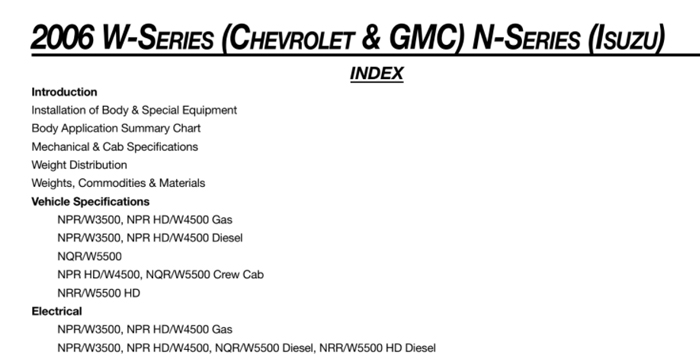 2006 Isuzu NQR 2006 PDF Manual