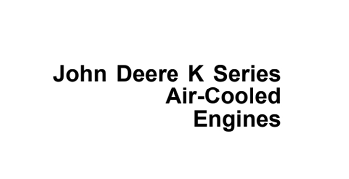 John Deere K Series Air-Cooled Engines Workshop Manual