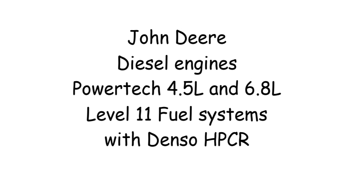 John Deere Diesel engines Powertech 4.5L and 6.8L Workshop Manual