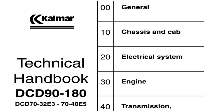 Kalmar DCD90-180 Tchnical Manual