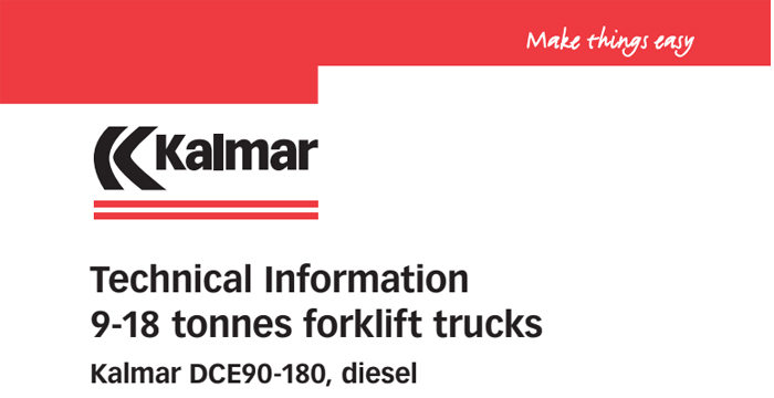 Kalmar DCE90-180, diesel forklift - technical information