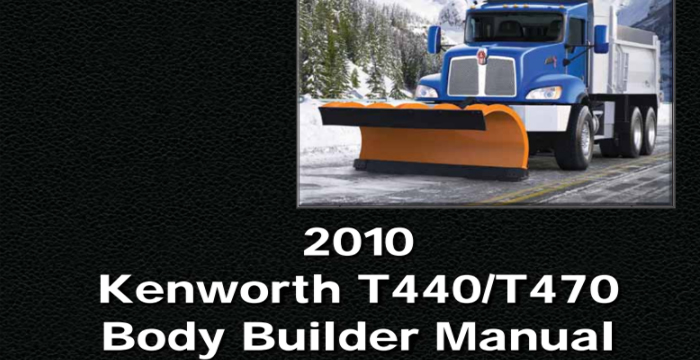 Kenworth T470 PDF Body Builder Manual