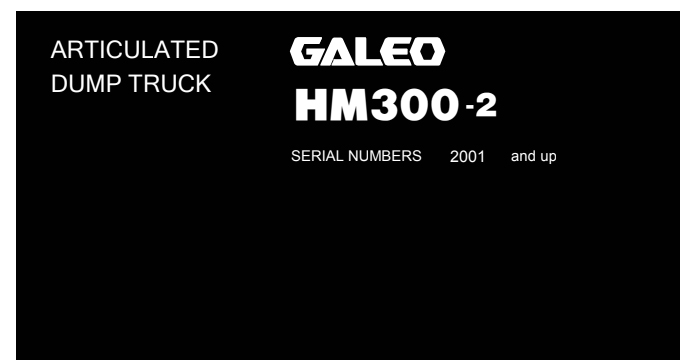 Komatsu Galeo HM300-2 Service Manual