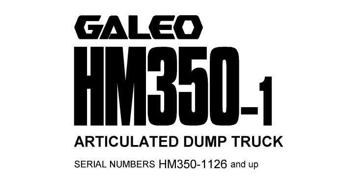 Komatsu Galeo HM350-1 Dump Truck Shop Manual