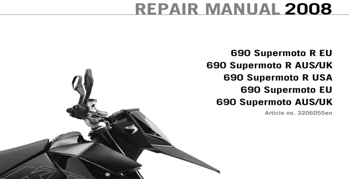 2008 KTM 690 Supermoto R Service Repair Manual