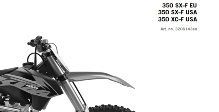 2013 KTM 350 SX-F XC-F Service Repair Manual