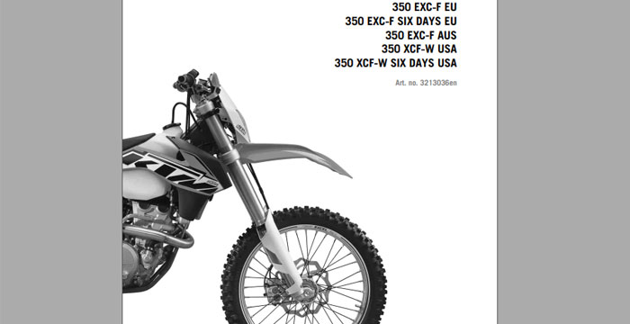 2014 KTM 350 XCF-W Owner's Manual