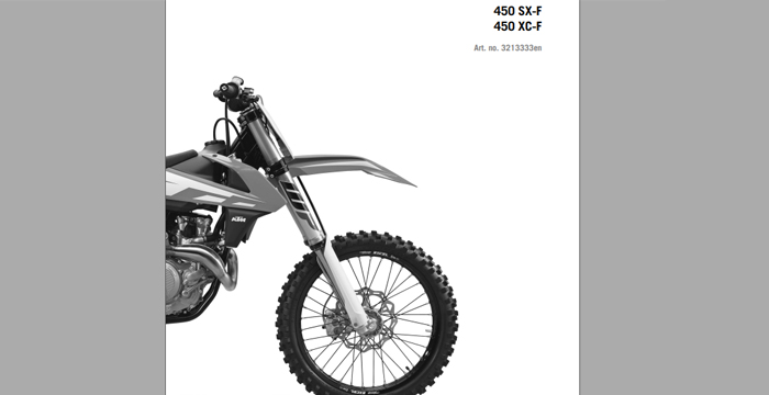 KTM 450 SX-F 2016 Owner's Manual