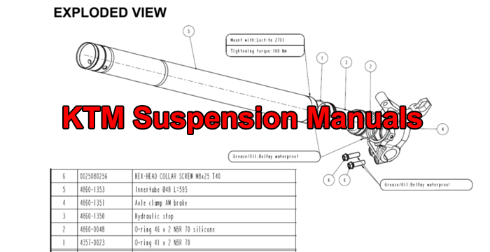 KTM Suspension Service Manuals PDF