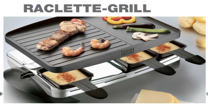 Instruction Manual for Kuhn Rikon RACLETTE-GRILL