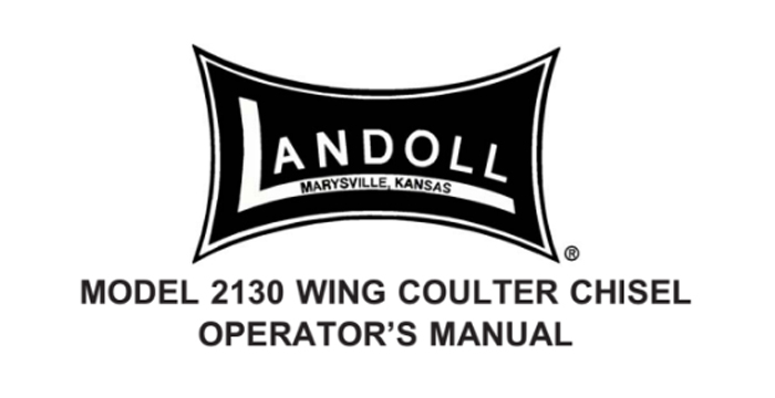 Landoll 2130 Operator's Manuals