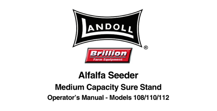 Landoll Brillion 9K713 Operator's Manual