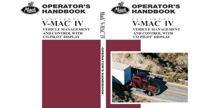 2010 Electronic V-MAC IV Vehicle Mgmt,Control w-Co-Pilot Display Operator's Manual
