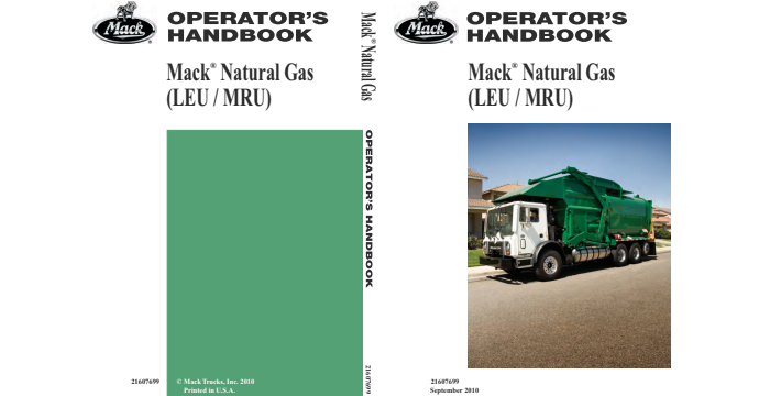 2010 Mack Natural Gas MRU,LEU Operator's Manual