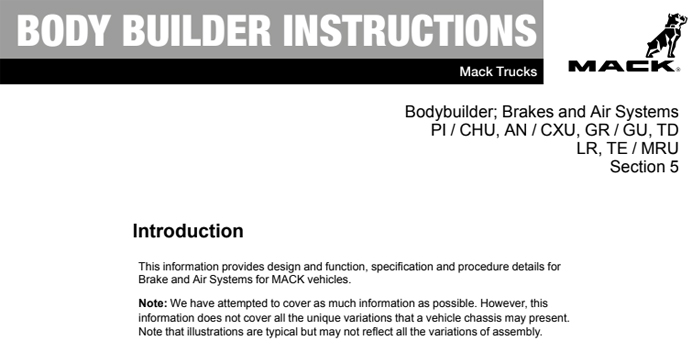 Mack Truck Brake Service Manual